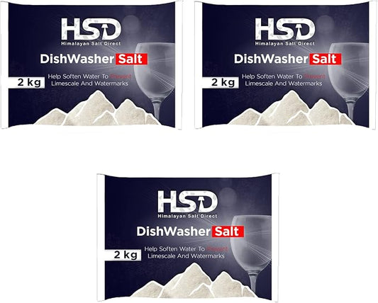 2kg Dishwasher Salt for Dishwashers and Water Softeners (Pack of 3)
