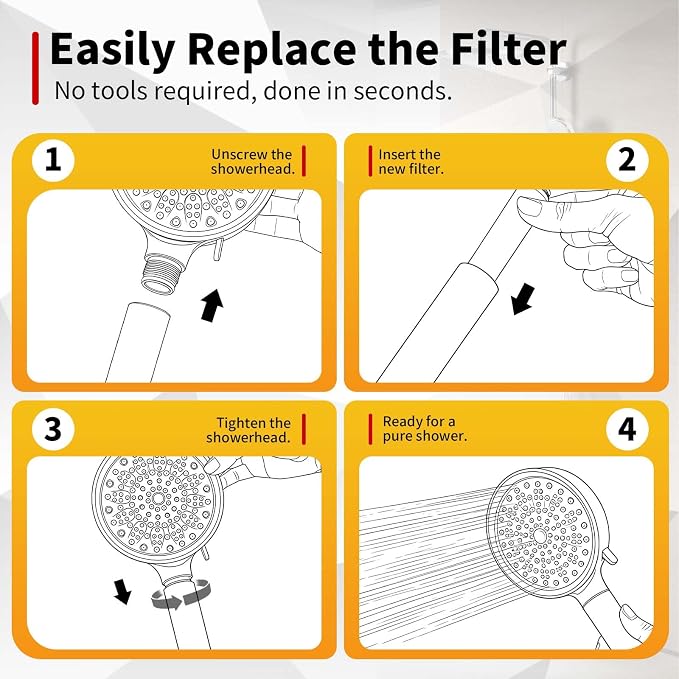 10-Pack Filter Cartridges Compatible with Cobbe Handheld Showerheads | White cartridge-only set for routine showerhead filter replacement and maintenance; shower head not included