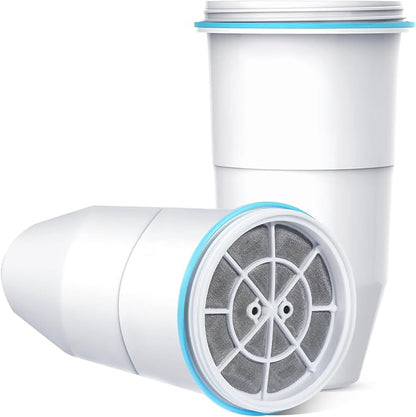 VIPHASES 6-Stage 0 TDS Water Filter Cartridge for Zero Pitchers, 2-Pack | 99.99% impurity removal. High-efficiency 2-pack replacement refills fit ZR-001, ZR-017, ZR-004, and more.