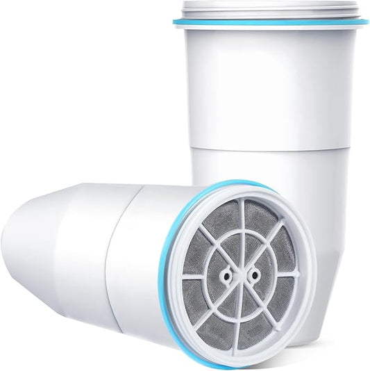 VIPHASES 6-Stage 0 TDS Water Filter Cartridge for Zero Pitchers, 2-Pack | 99.99% impurity removal. High-efficiency 2-pack replacement refills fit ZR-001, ZR-017, ZR-004, and more.