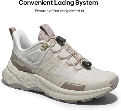 NORTIV 8 Women's Lightweight Hiking Shoes Quick Laces Outdoor Fashion Sneakers Gladiator