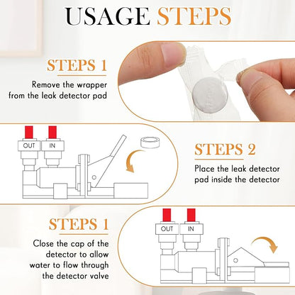 Wonderjune 10 Pcs Replacement Pads for Automatic Leak Detectors in Under Sink Reverse Osmosis Water Filtration Systems 18 mm for Mechanical Leak Detectors