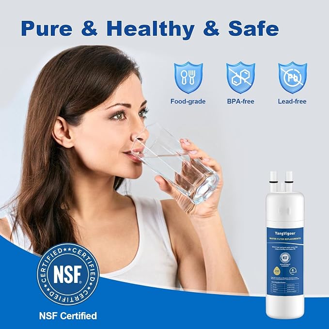 Water Filter Replacement Compatible with 46-9081, 46-9930, W10295370A, Remove Impurities from Water (2 PCS Filter)