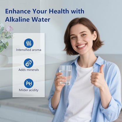 2 Pack Alkaline Water Filter Replacement Filter for Waterdrop® WD-PF-01A Plus, Increase PH, Reduces PFOA/PFOS, Chlorine, Compatible with Waterdrop® Pitchers, Lasts 2 Months or 100 Gallons