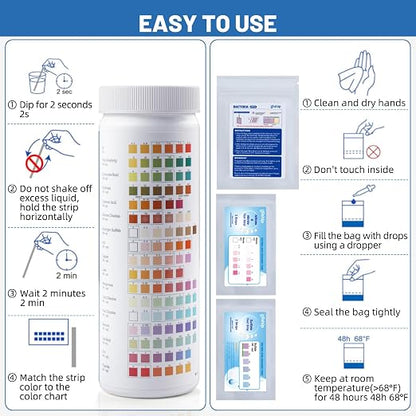 2025 All-New 21 in 1 Water Testing Kits for Drinking Water - gliship Accurate Water Test Kit for Tap, Pond, House, Well, Home, Pool Test Strips for PH, Lead, Chlorine, Hardness, Bacteria & More