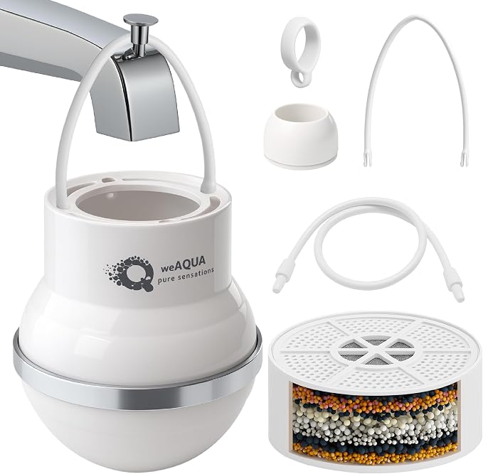 weAQUA Shower Filter & Select Bath Filter for Tub Bundle