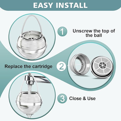 Bath Filter for Tub - 8 Stage Filtration, 2500 Gallons BPA Free, Easy Install, Hotel Grade Bath Filter Suitable for Baby, Pets & Those with Sensitive Skin