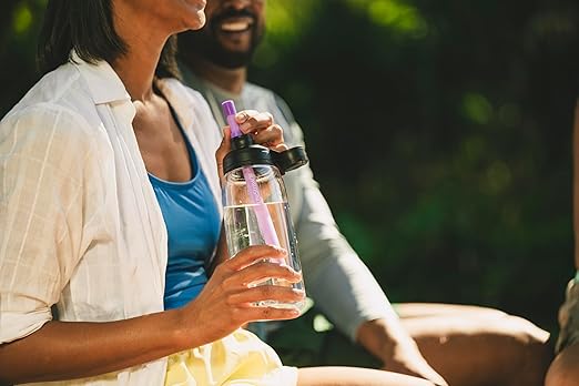 LifeStraw Sip Essential – Lightweight Water Filter Drinking Straw, Removes Bacteria, Parasites and Microplastics, Laguna Teal