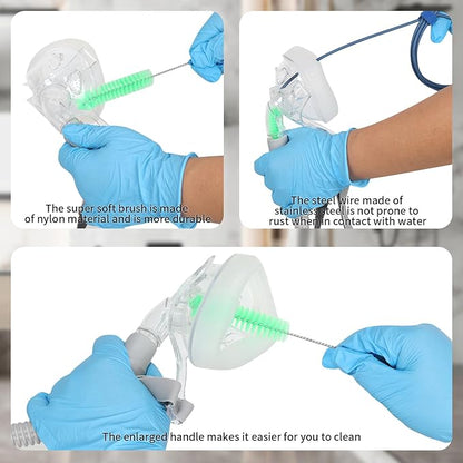 CPAP Hose Cleaner Kit - CPAP Tube Cleaning Brush, CPAP Hose Brush, LongFlexible CPAP Tube Brush with Basin, Drying Hook & Gloves - CPAP CleaningSupplies for Hose, Mask & Tubing