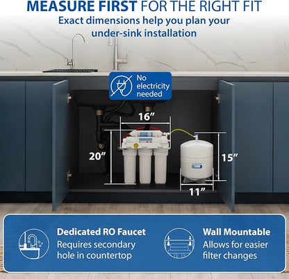 APEC Water Systems Ultimate RO-Hi Top Tier Supreme Certified High Output Fast Flow Ultra Safe Reverse Osmosis Drinking Water Filter System
