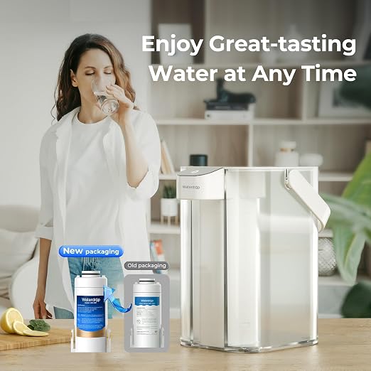 Waterdrop EDF Water Filter Replacement for Waterdrop ED01/ED02/ED04, 2 Pack | Compatible with Waterdrop Electric Water Filter Pitchers, Lasts 3 Months or 200 Gallons, NSF/ANSI 401&53&42&372