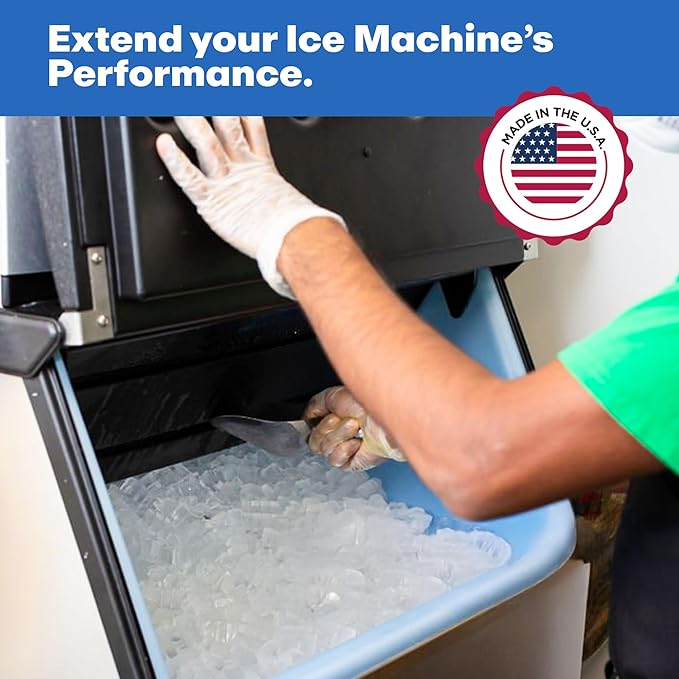 Sylvan Ice Machine Cleaner and Descaler | 2x 16 oz (8 uses) | Free Cloth | Made in USA | Nickel Safe Ice Maker Cleaner and Descaler | Universal Compatibility for Commercial & Residential Ice Makers