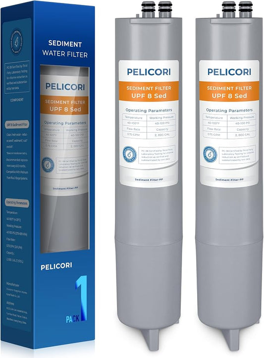 11 Plus/UPF 8 Sediment Replacement Filter, 2-Pack | Compatible with DuPure 11 Plus Sediment Filter & Platinum Pure Plus 2-Stage Filtration System Pre-Filter