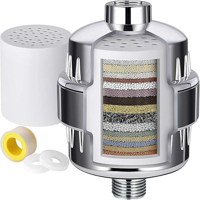 Shower Head Filter Hard Water, Shower Water Filter For Hair And Skin, Shower Filter Head For Hard Water Shower Water Filter Heavy Metals Silver