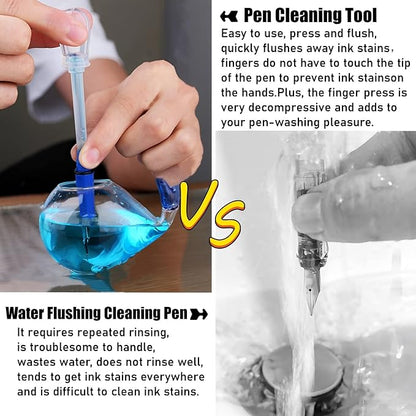Fountain Pen Cleaning Kit,New Efficient Pen Nibs Cleaner,Suitable for Cleaning Fountain Parker,Platinum,Sailor,Pilot-2.3mm