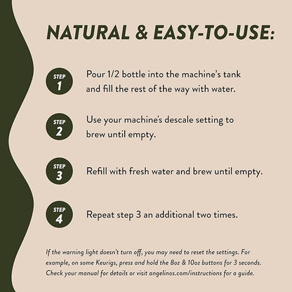 Universal Descaling Solution for Keurig, Nespresso, Breville, DeLonghi & Ninja (2 Uses) – Professional Coffee Descaler & Cleaner – Removes Limescale to Restore Flow & Temp – Odorless & Residue-Free