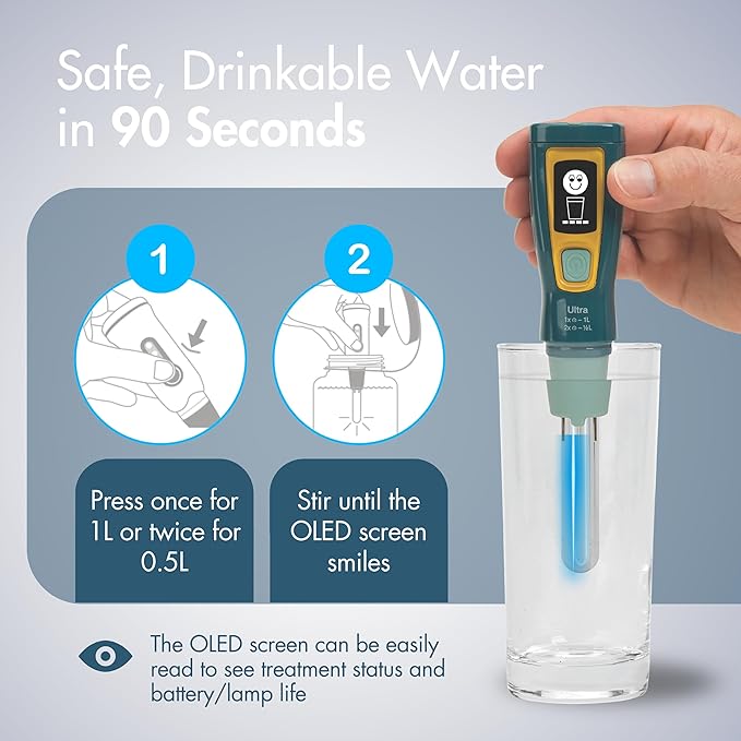 SteriPEN ULT-MP-EF SterPen Ultra UV Water Purifier, Blue, Small