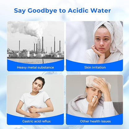 Waterdrop Alkaline DA97-17376B Refrigerator Water Filter, Enhances pH, Replacement for Samsung® HAF-QIN/EXP, DA97-08006C, RF28R7201SR, RF28R7351SG, WD-F45-AL, 2 Filters