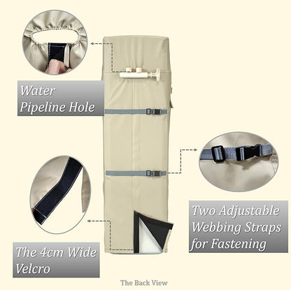 Water Softener Salt Cover,Water Softener Protective Cover for WHES30E/WHES40E Grain Softener Housings Outdoor,Beige