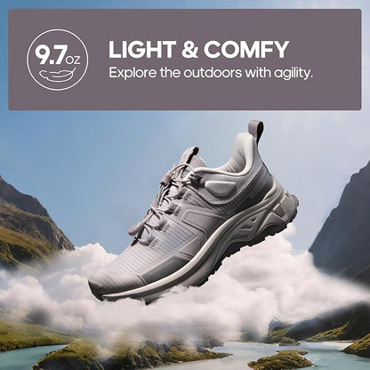 NORTIV 8 Women's Lightweight Hiking Shoes Quick Laces Outdoor Fashion Sneakers Gladiator