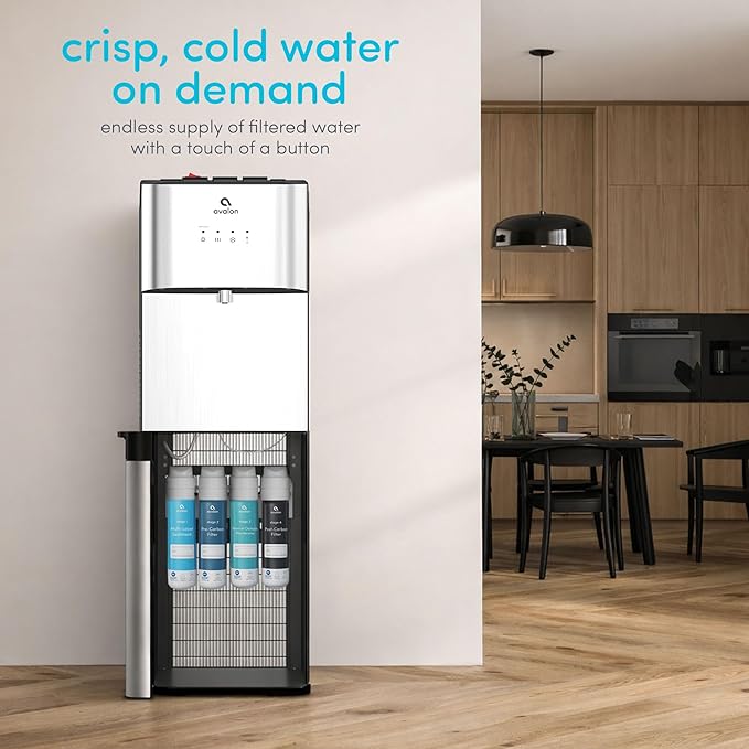Avalon Self Cleaning Bottleless Water Cooler Water Dispenser - 2 Temperature Settings - Hot & Cold Water, Durable Stainless Steel Cabinet, Reverse Osmosis Filtration- UL Listed