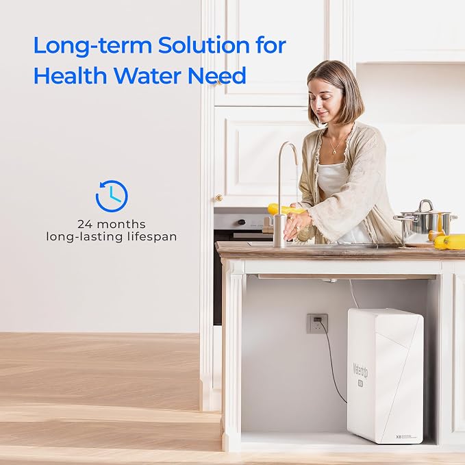 Waterdrop X8-F3 Filter, Replacement for All X8 800 GPD Series RO System | 24-Month Lifetime, Reduce PFAS, Long Filter Lifespan, Enhanced Filtration
