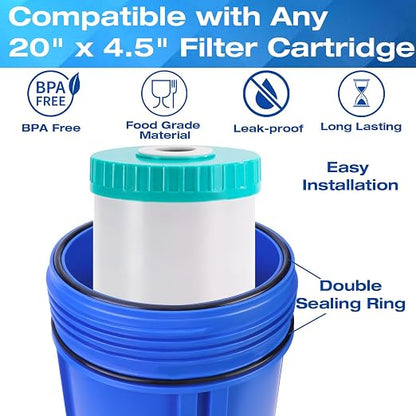H&G Lifestyles Whole House Water Filter System,Iron Filter for Well Water | Remove Sulfur Odor Chlorine and Heavy Metal,Improve Water Taste, 3 Stage Home Water Softener Filtration System