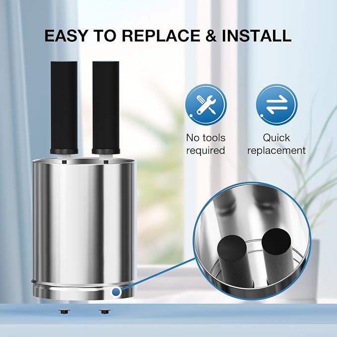 Black Purification Elements, Replacement for ProOne® and Berlkey® Big+ Gravity Water Filters System, NSF/ANSI 42&372 Certified Replacement Filter Elements, 0.01 Micron Filtration (2 Pack)