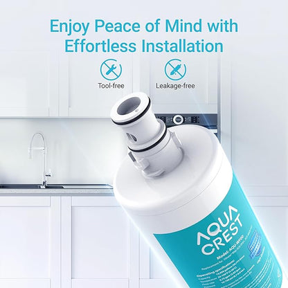 AQUA CREST 3US-PF01 Under Sink Water Filter, Replacement for Advanced Filtrete® 3US-PF01, 3US-MAX-F01H, 3US-PF01H, Delta RP78702, Manitowoc K-00337, K-00338, HF20 HF25 HF27, NSF/ANSI 42 Certified