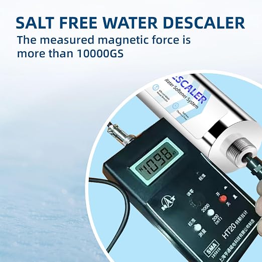 Salt-Free Water Descaler Whole House, Scale Water Softener System, ¾-Inch NPT Water Heater Descaler, Prevent Scale Built Up On Water Heaters, Smart Toilet & Boilers, Reduces Limescale