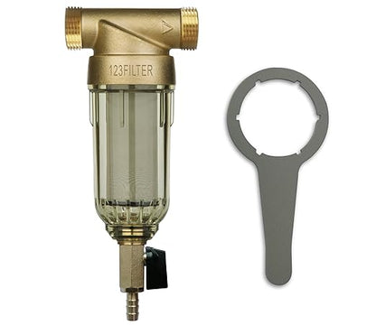 Culligan WH-HD200-C Whole House Water Filter System + iSpring WSP-50 Reusable Whole House Spin Down Sediment Water Filter