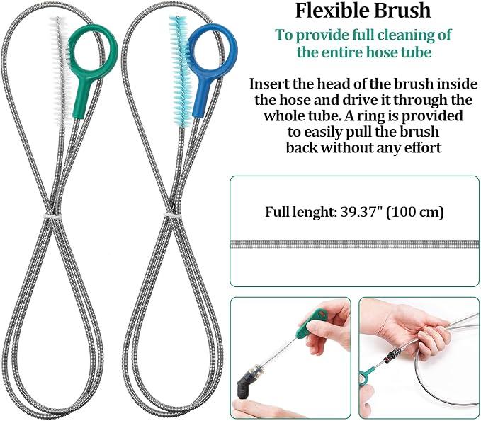 Patelai 8 in 1 Hydration Bladder Cleaning Kit Includes 3 Different Brushes and Drying Collapsible Bladder Frame, Water Reservoir Backpack Cleaning Kit