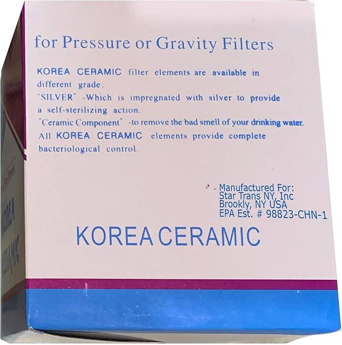 Replacement Ceramic Dome Water Filter 0.2 to 0.5 micron for Countertop & Water Coolers. First Stage of Filtration, Traps all Impurities (Set of 4)