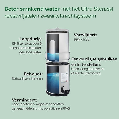 British Berkefeld 7" Ultra Sterasyl Ceramic Gravity Filter Cartridge, 1 Pack, Reduces Contaminants, Suitable For All Gravity Cans, Improves Taste & Odour, NSF Certified Candle Element | Reduces Contaminants, Suitable for All Gravity Systems, Improves T...