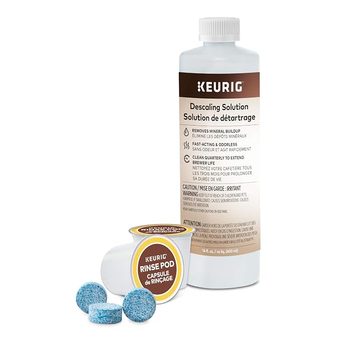 Keurig K-Duo Brewer Maintenance Kit + Descaling Solution and Rinse Pods