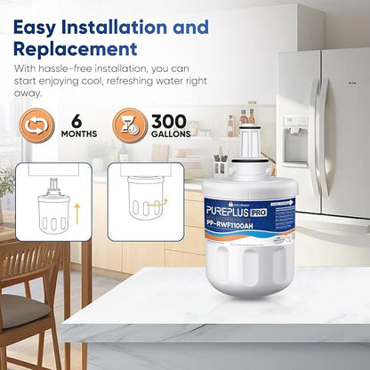 PUREPLUS DA29-00003G NSF 53&42 Certified Water Filter Replacement for Samsung DA29-00003B Aqua-Pure Plus DA29-00003A,DA20-00003G,HAFCU1,DA29-00003F,RFG297AARS,RFG237AARS,RSG257AARS Refrigerator, 3Pack