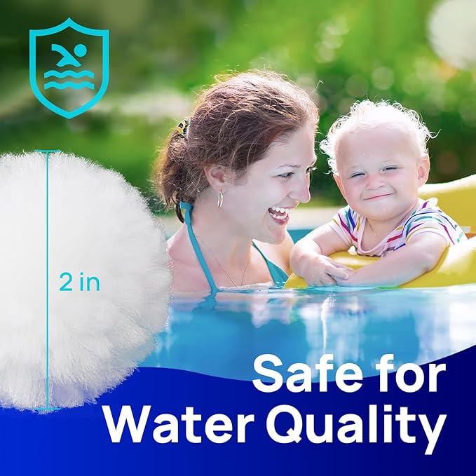 AQUASTRONG Pool Filter Balls for Sand Filters, 5.5 lbs Reusable Pool Sand Filter Balls (Replaces 180 lbs of Sand), Efficient Water Filtration Pool Filter Balls for Swimming Pools, Filter Pumps