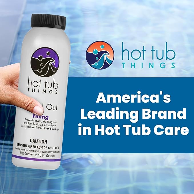 Hot Tub Things Metal Out, Stain & Scale Control, Removes Iron Copper Calcium Ions from Spa & Hot Tub Water, Surface & Equipment Protector, Safe with Chlorine Bromine Salt Systems, 16 oz