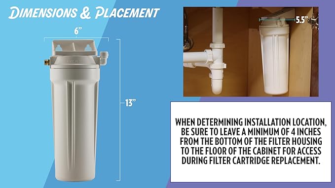 New Wave Enviro 10 Stage Plus Inline Water Filter System | 800 Gallon Capacity | Easy Install for Renters | Reduces Chlorine, Lead, Mercury, Arsenic, PFAS | Sustainable, Affordable Clean Water