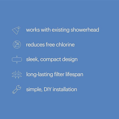 Brondell Shower Filter VivaSpring, Compact Polished Chrome – High Output, 100% High-Purity KDF Filtration, With FF-30 Filter Cartridge, Filtered Shower Water for Healthier Skin & Hair