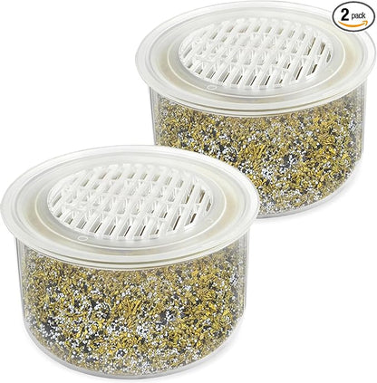 2 Pack Shower Head Filter Replacement Cartridge Compatible with All Canopy Fixed & Handheld Filtered Shower Head, For Hard Water Remove Chlorine And Other Impurities (2 Pack)
