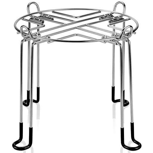 Extra Tall 8" Stainless Steel Gravity-fed Water Filter Stand with Rubber Non-Slip Feet - 9" Diameter, Compatible with Most Medium Size Gravity-fed Water Systems