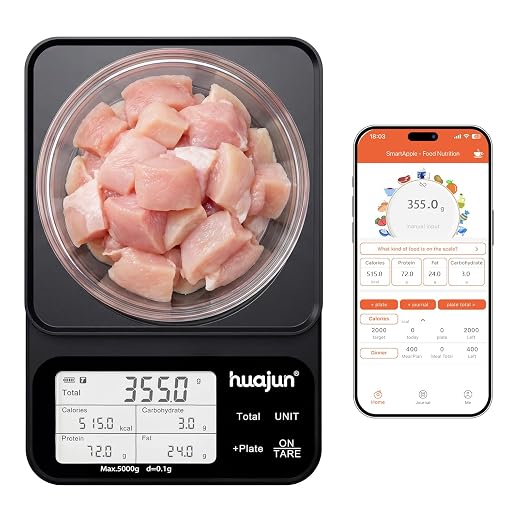 Smart Kitchen Food Scale with Nutritional Calculator, Free App & Bluetooth with 30 Nutrients, Calorie & Macro Tracking, Personalized Goals, Food Preload, Barcode Scan, Coffee Scale Mode, 11lb/5kg