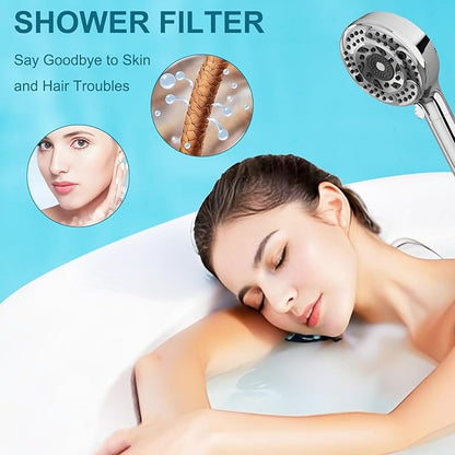 Multi-Stage Shower Filter Replacement Compatible with SunCleanse Shower Handheld, High Pressure 9 Spray, Hard Water High Efficiency Filter,4 Pack