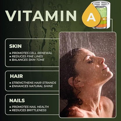 AquaHomeGroup Vitamin C+E+A Shower Filter Replacement Cartridge with Aroma Granules (Jasmine) - Reduces Chlorine, Supports Skin & Hair Health