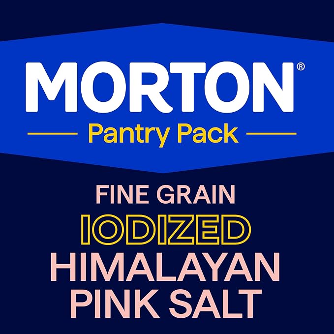 Morton Iodized Himalayan Pink Fine Salt 1lb., Resealable Pouch