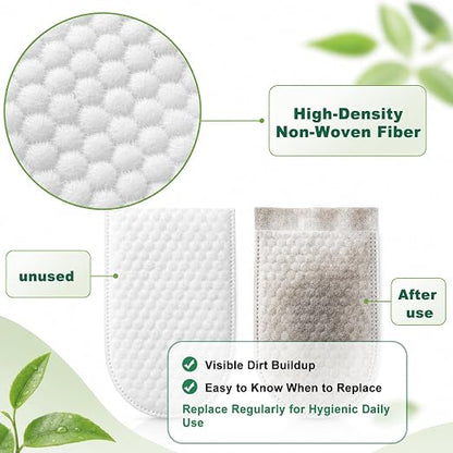 Faucet Filter Cotton Bags - Fits Spouts 1.1" & Under, Traps Limescale, Rust & Sediment, High Density Splash-Proof Universal Faucet Filter for Kitchen Sink Bathroom, 100PCS & 20 Fixed Straps