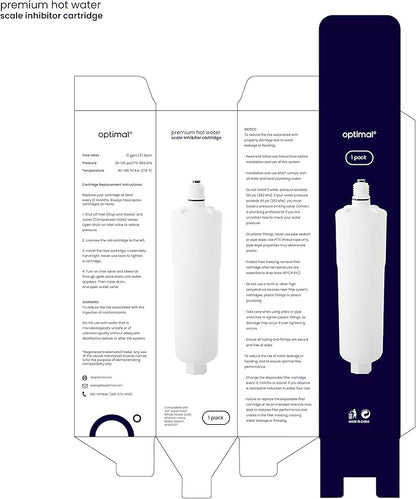 Optimal Scale Inhibitor AP341 | 1 Scale Inhibitor Replacement Filter | Whole Home Water Heater, Water Softener or point of use | Prevent Scale Accumulation and Protect Water Heaters, Pack of 1