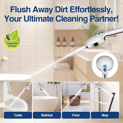 Filtered Shower Head with 8 Spray Modes, High Pressure Handheld Showerhead Filter for Hard Water Filtering Showerhead with Hose(N8HS702CP-NA)