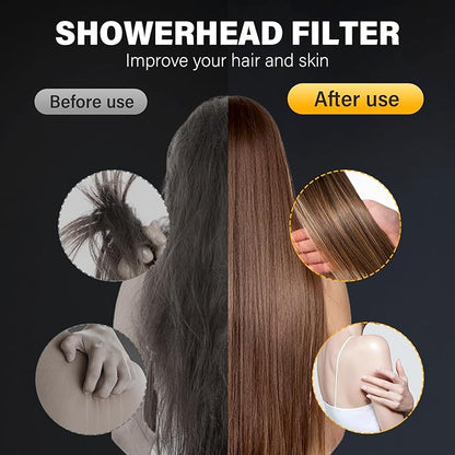 Carbon Shower Filter Cartridge 2PCS, Compatible with Shower Filter System, Reduces Chlorine, Heavy Metals & Impurities